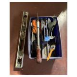LEVEL, YANKEE SCREWDRIVER, PIPE WRENCH ETC.