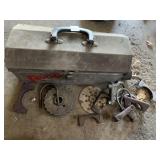 FLIP LID METAL TOOLBOX WITH EXHAUST CONTENTS