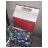2 CASES WATER AND IGLOO COOLER