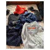 CHAMPION SIZE MEDIUM HOODIE, UNDER ARMOR SIZE
