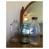 BALL JAR BLUE, MILK BOTTLE