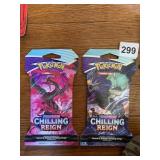 TWO SEALED POKï¿½MON TRADING CARD PACKS CHILLING