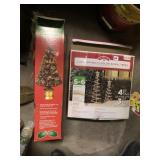 SPIRAL HOLIDAY LIGHTS AND SM. TREE