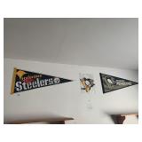 STEELERS AND PENGUINS PENNANTS
