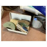 GALVANIZED BUCKET AND BIN W/ SUPPLIES