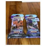 TWO SEALED POKï¿½MON TRADING CARD PACKS CHILLING
