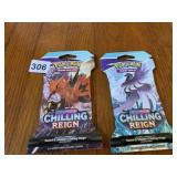 TWO SEALED POKï¿½MON CARD PACKS CHILLING REIGN