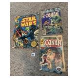 STAR WARS COMIC AND 2 CONAN COMICS