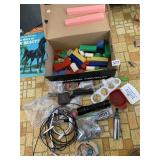 BUILDING BLOCKS, PASTA MEASURER, WIRES, ETC.