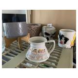 SKULL MUG, VASE, ETC.