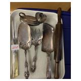ASSORTED SILVER-PLATED SERVING PIECES