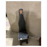 HI BACK CHEERS, BLACK FINISH 10 INCHES WIDE X 34