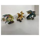 DANBURY MINT FABULOUS DRAGONS SET OF 3