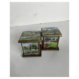 TRINKET BOXES ROBERT WEISS HAND MADE PERU 2. 25"
