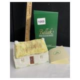 BELLEEK HOUSE WITH BOX BROWN MAKER MARK