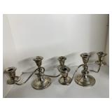 CANDLE STICKS GORHAM STERLING WEIGHTED 638