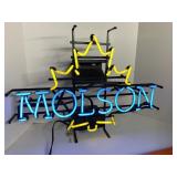 MOLSON NEON SIGN, 19" H X 26" W
