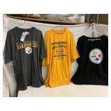 3 PITTSBURGH STEELERS SHIRTS ONE BRAND NEW WITH