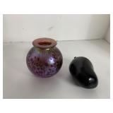 WOODEN FRUIT, BUD VASE