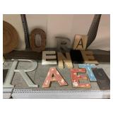 GROUP OF LETTERS 7.5" H TO 8.25"