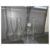 FOUR ASSORTED HURRICANE SHADES