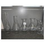 FIVE ASSORTED HURRICANE SHADES