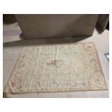 NEEDLEPOINTED RUG 74" X 47" W/ LINED BACK GREAT