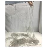 GROUP OF PLASTIC CHANDELIER FAUX CRYSTALS LARGE