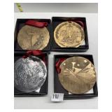 3 BRONZE WENDELL AUGUST ORNAMENTS BRONZE ONE