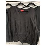 BOBEAU EXTRA LARGE BLACK SWEATER, V NECK ETC.,