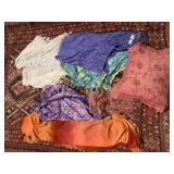 HAND KNITTED SWEATER SCARVES AND COTTON BLANKET