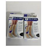 TRUFORM COMPRESSION BELOW KNEE STOCKINGS BLACK