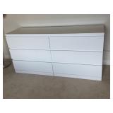 6 DRAWER DRESSER 30" H X 63" W X 18.5" D WHITE