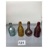 4 COLORED BOTTLES
