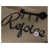 KEYHOLDER METAL AND METAL REJOICE SIGN