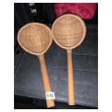BY CHOOSING HOSPICE TWO LARGE WOVEN LADLES WICKER