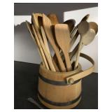 PRESS ENTER PRESS ENTER SEVERAL WOODEN SPOONS AND