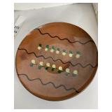 TURTLE CREEK REDWARE PLATE SIGNED GOD BLESS