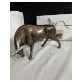 BRONZE BULL FIGURINE W/ STYROFOAM COVER