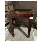WOOD STAND MODERN 11 1/2 BY 11 1/2 TOP 16 INCHES