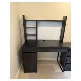 KNEEHOLE DESK W/ BOOKCASE TOP MODERN
