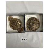 WENDELL AUGUST ORNAMENTS TWO SOLID BRONZE