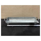 GALVANIZED PLANTER WITH DOUBLE HANDLE 25 INCHES