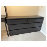 6 DRAWER BLACK MODERN DRESSER