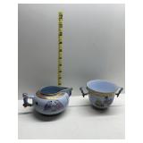 HEREND HUNGARY HAND PAINTED 2252 CREAMER AND