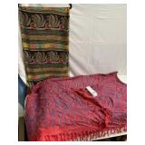 SCARF WITH FRINGE AND DECORATIVE SCARF