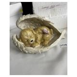 SLEEPING ANGEL DOG WITH BUTTERFLY STYROFOAM