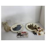 GOEBEL PLATES, CAT FIGURINES