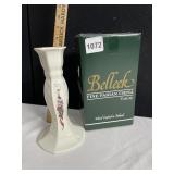 BELLEEK CANDLESTICK IN BOX