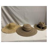 TULA HAT, NFL STEELER HAT, TWO OTHER WIDE BRIM